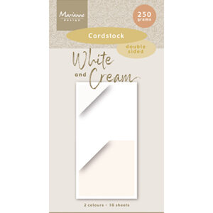 PK9211 - Marianne Design Paperpad, White & cream cardstock