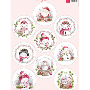 VK9630 - Marianne Design Knipvel A4, Merry Snowmen