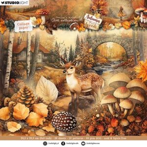 JMA-AW-CPP386 - Jenine's JMA Collage Paper Pad Backgrounds & elements Autumn In The Woods nr. 386