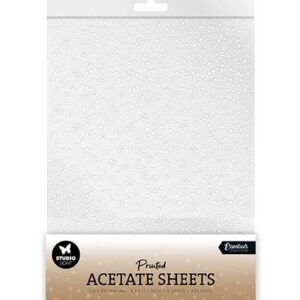SL-ES-ACS15 - StudioLight SL Acetate sheet Snowflakes White Essentials nr. 15