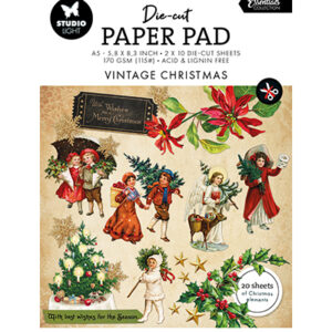 SL-ES-DCPP371 - StudioLight SL Die-cut Paper Pad Vintage Christmas Essentials nr. 371