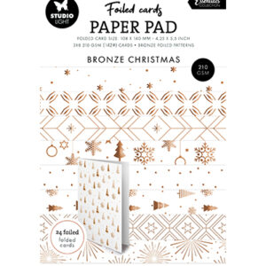SL-ES-PP385 - StudioLight SL Foiled Cards Bronze patterns Essentials nr. 385