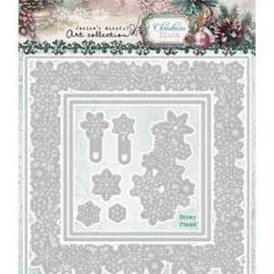 JMA-CB-CD1059 - Jenine's JMA Cutting Die Snowy frame Christmas Blush nr. 1059
