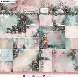 JMA-CB-DPP393 - Jenine's JMA Designer Paper Pad Backgrounds Christmas Blush nr. 393