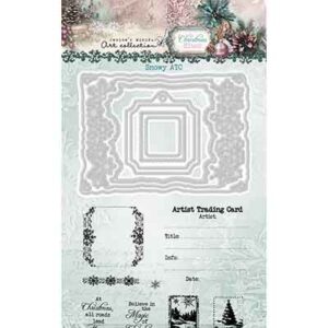 JMA-CB-SCD98 - Jenine's JMA Stamp and Cutting dies Snowy ATC Christmas Blush nr. 98