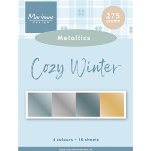 PK9214 - Marianne Design Paper pad, Cozy Winter - Metallics