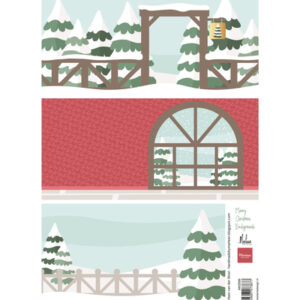 AK0099 - Decoupage, Merry Christmas backgrounds by Marleen