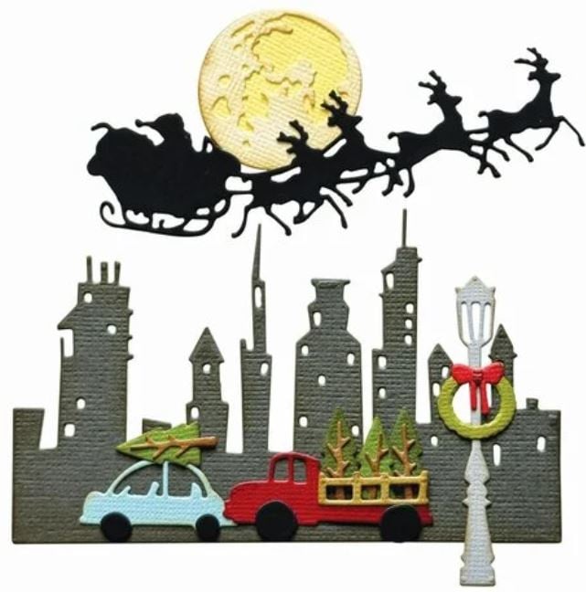 666718 Sizzix Thinlits Die by Tim Holtz Vault Christmas Magic