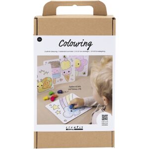 970847 Creativ Company Hobbyset Inkleuren Tekenbord standaardkleuren