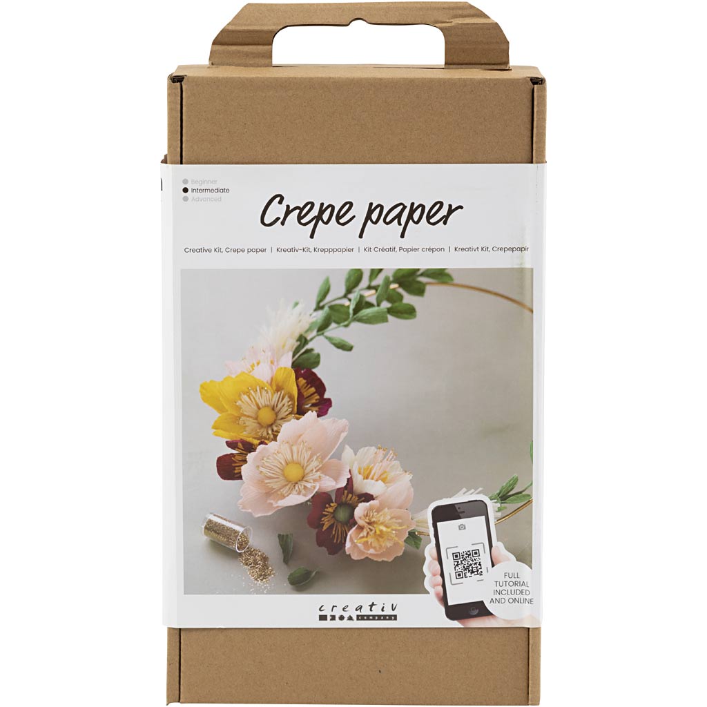 97087 Creativ Company Hobbyset Cr?pepapier Krans Cr?pe-verhouding: 180%