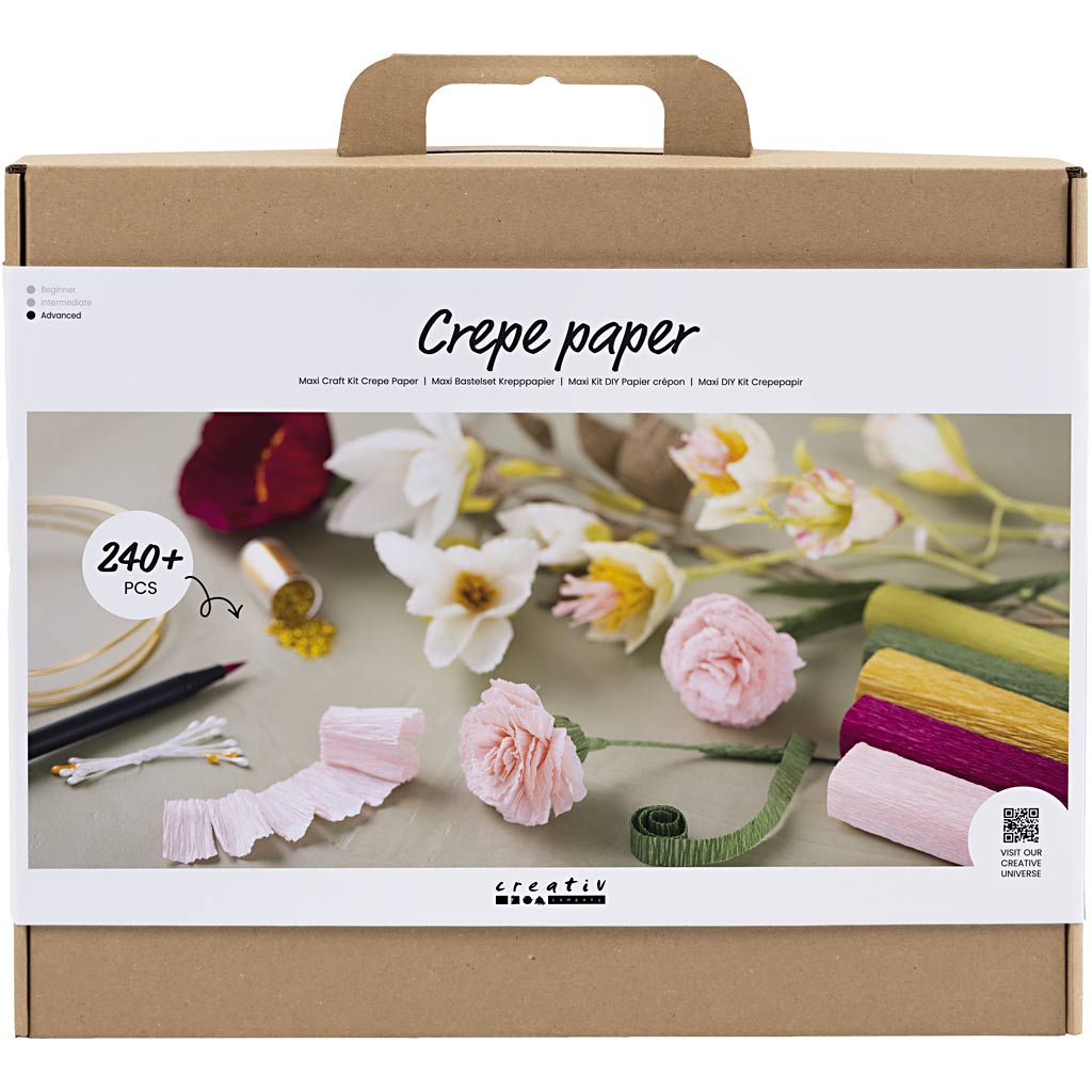 97088 Creativ Company Maxi Hobbyset Cr?pepapier Bloemen Cr?pe-verhouding: 180% 105 gr