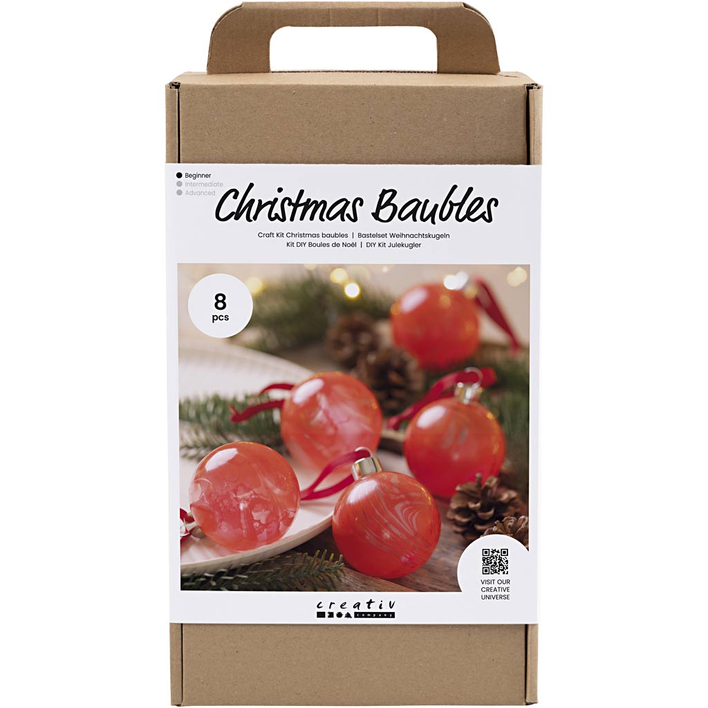 977588 Creativ Company Hobbyset Kerstballen Marmeren