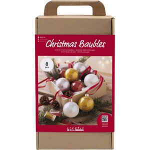 977591 Creativ Company Hobbyset Kerstballen Glitter