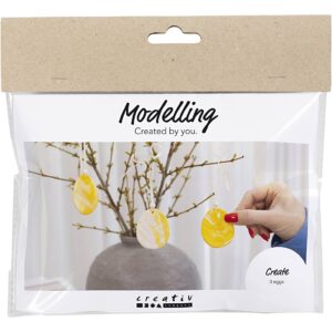 977594 Creativ Company Mini Hobbyset Boetseren ei lichtgeel pastelkleuren