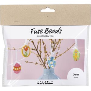 977597 Creativ Company Mini Hobbyset Strijkkralen Hangende eierdecoraties diverse kleuren