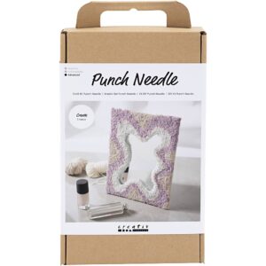 977630 Creativ Company Hobbyset Punch Needle Spiegel pastelkleuren