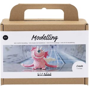 977653 Creativ Company Mini Hobbyset Boetseren Monster Sally lichtroze