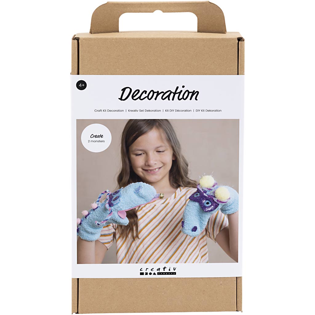 977668 Creativ Company Hobbyset Decoratie Sokkenmonster diverse kleuren