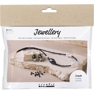 977693 Creativ Company Mini Hobbyset Sieraden Stoere halsketting zwarte harmonie