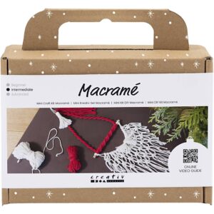 977710 Creativ Company Mini Hobbyset Macram? Kerstman kerstrood off-white