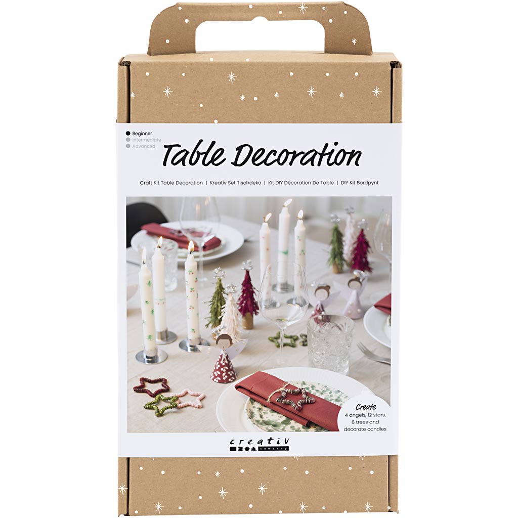 977712 Creativ Company Hobbyset Tafeldecoratie Engelen kerstbomen sterren diverse kleuren