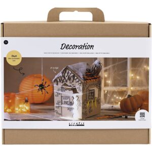 977723 Creativ Company Maxi Hobbyset Decoratie Spookhuis zwart lichtbruin oranje