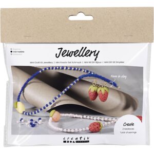 977725 Creativ Company Mini Hobbyset Sieraden Halsketting en oorbellen koningsblauw