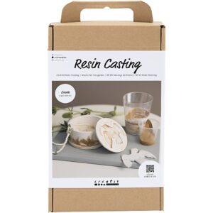 977736 Creativ Company Hobbyset Hars Gieten Pot met deksel beige off white