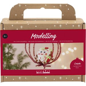 977745 Creativ Company Mini Hobbyset Boetseren Hartvormig kerstfiguur diverse kleuren