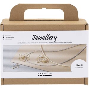 977750 Creativ Company Mini Hobbyset Sieraden Halsketting met hanger met metaaldraad verguld