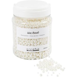 977758 Creativ Company Waskralen 3-8 mm 13-25 mm wit parelmoer 430 gr 700mlje