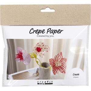 977763 Creativ Company Mini hobbyset cr?pepapier Bloemen pastelkleuren