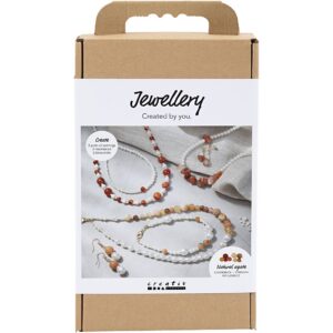 977777 Creativ Company Hobbyset Sieraden beige burnt orange wit parelmoer