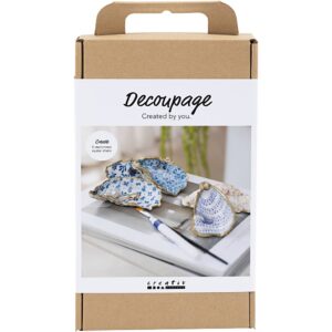 977787 Creativ Company Hobbyset Decoupage Oesterschelpen blauw