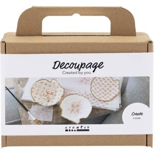 977788 Creativ Company Mini Hobbyset Decoupage Mosselschelpen lichtroze