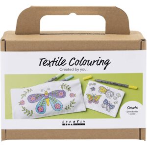 977805 Creativ Company Mini Hobbyset Textiel Decoreren Vlinders pastelkleuren