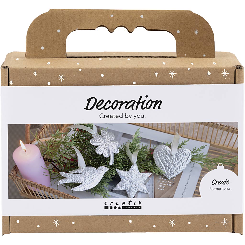 977828 Creativ Company Mini Hobbyset Decoratie Kerstdecoratie silver metal