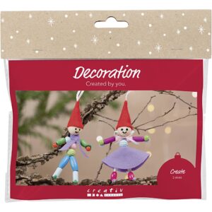 977831 Creativ Company Mini Hobbyset Decoratie Kerstkabouters diverse kleuren