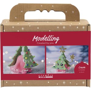 977834 Creativ Company Mini Hobbyset Boetseren Kerstboommonster diverse kleuren