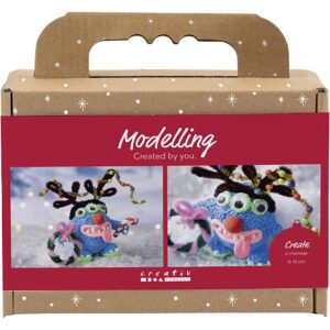 977835 Creativ Company Mini Hobbyset Boetseren Rendiermonster diverse kleuren