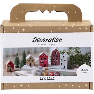 977838 Creativ Company Mini Hobbyset Decoratie Huizen Kerst verf