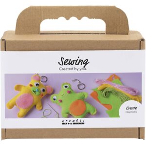 977845 Creativ Company Mini Hobbyset Naaien Kikker en teddybeer diverse kleuren