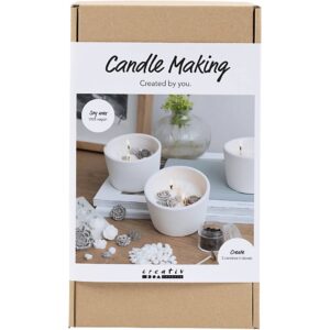 977857 Creativ Company Hobbyset Kaarsen Maken Roos beige wit cr?me