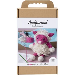 977868 Creativ Company Amigurumi hobbyset Schaap roze off white