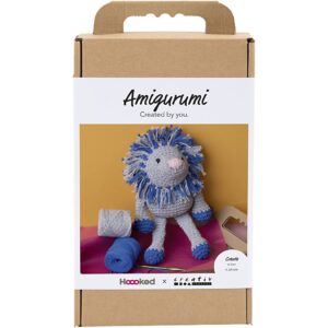 977869 Creativ Company Amigurumi hobbyset Leeuw marineblauw lichtgrijs