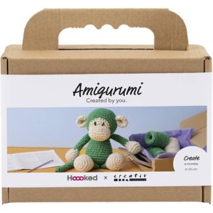 977877 Creativ Company Amigurumi hobbyset Aap groen off white