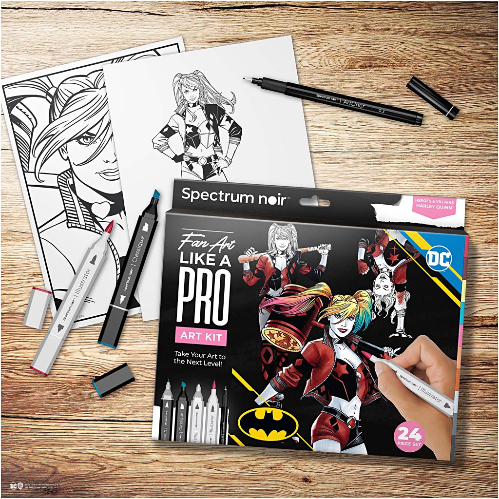 981005 Creativ Company Hobbyset Illustratie Harley Quinn diverse kleuren