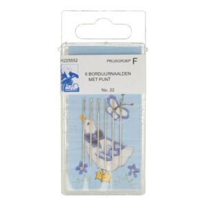 6 borduurnaalden met punt