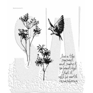 CMS001 Tim Holtz Cling Rubber Stamp Nature’s Moments