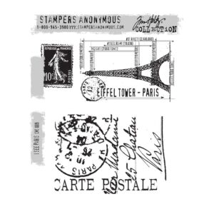 CMS009 Tim Holtz Cling Rubber Stamp I See Paris